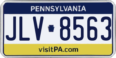 PA license plate JLV8563