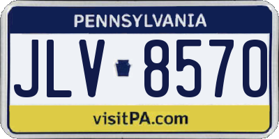 PA license plate JLV8570