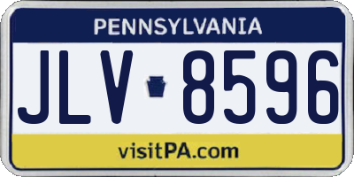 PA license plate JLV8596