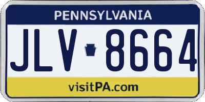 PA license plate JLV8664