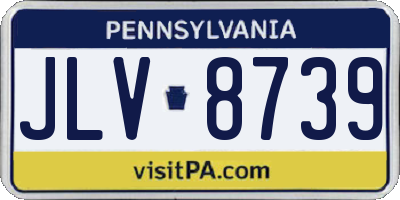 PA license plate JLV8739