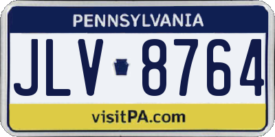 PA license plate JLV8764
