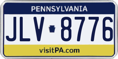 PA license plate JLV8776