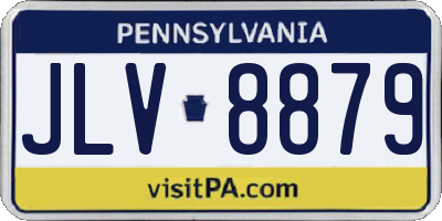 PA license plate JLV8879