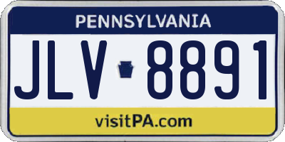 PA license plate JLV8891