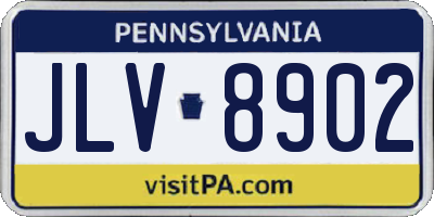 PA license plate JLV8902