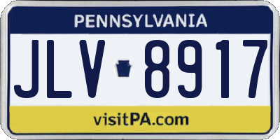 PA license plate JLV8917