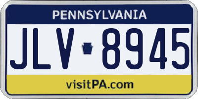 PA license plate JLV8945