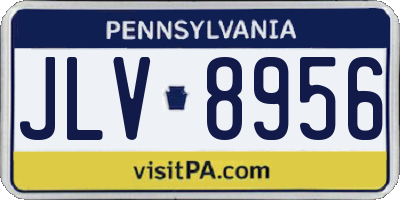 PA license plate JLV8956