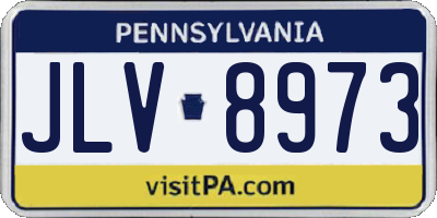 PA license plate JLV8973