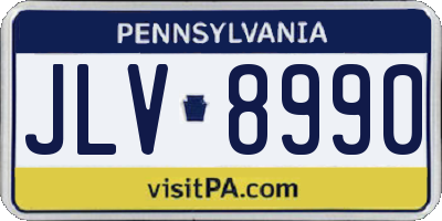 PA license plate JLV8990