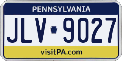 PA license plate JLV9027