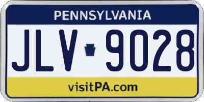 PA license plate JLV9028