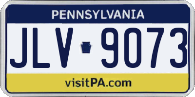 PA license plate JLV9073
