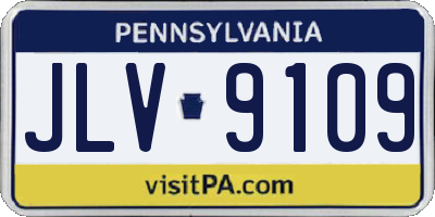 PA license plate JLV9109