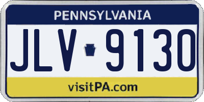 PA license plate JLV9130