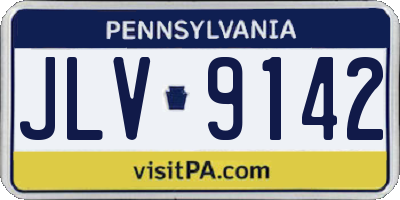 PA license plate JLV9142