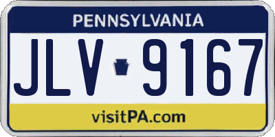 PA license plate JLV9167