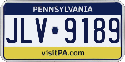 PA license plate JLV9189