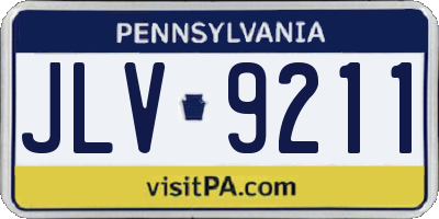 PA license plate JLV9211