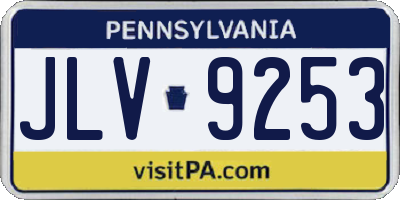 PA license plate JLV9253