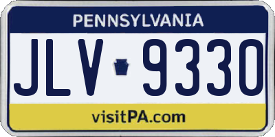 PA license plate JLV9330