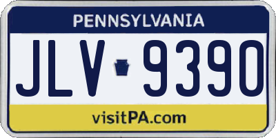 PA license plate JLV9390