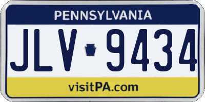 PA license plate JLV9434
