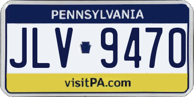 PA license plate JLV9470