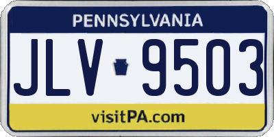 PA license plate JLV9503