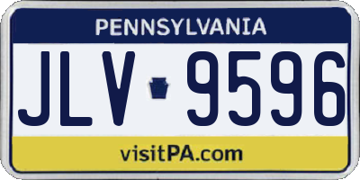 PA license plate JLV9596