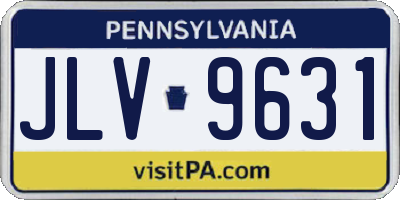 PA license plate JLV9631