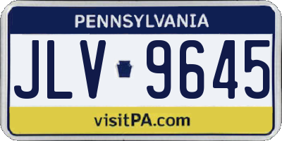 PA license plate JLV9645