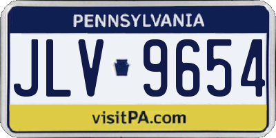 PA license plate JLV9654