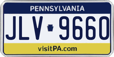 PA license plate JLV9660