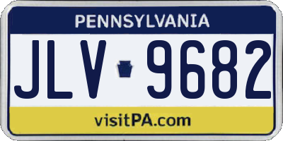 PA license plate JLV9682