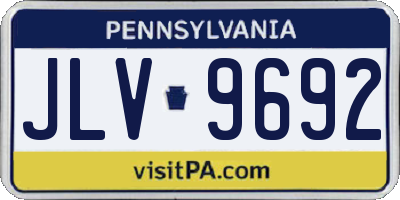 PA license plate JLV9692