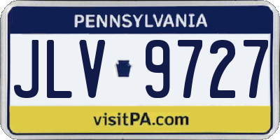 PA license plate JLV9727
