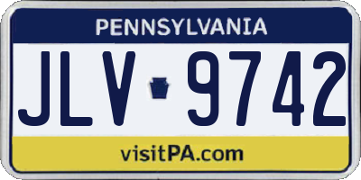 PA license plate JLV9742