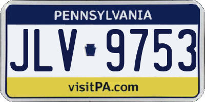 PA license plate JLV9753
