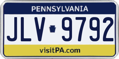PA license plate JLV9792