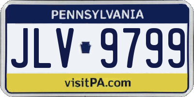 PA license plate JLV9799