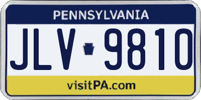 PA license plate JLV9810