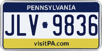 PA license plate JLV9836