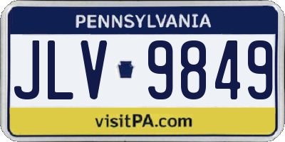 PA license plate JLV9849