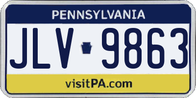 PA license plate JLV9863