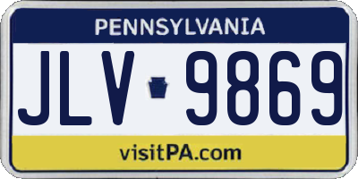 PA license plate JLV9869
