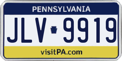 PA license plate JLV9919