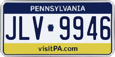 PA license plate JLV9946