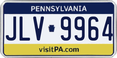 PA license plate JLV9964